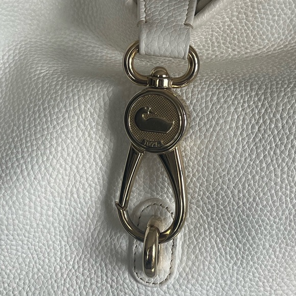 Dooney & Bourke White Pebbled Leather Logo Lock Purse - Picture 8 of 13